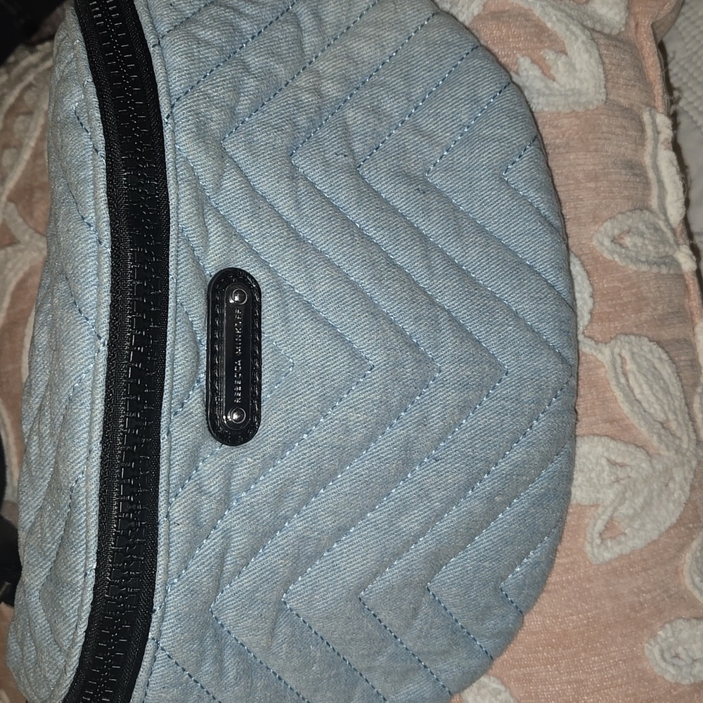 Rebecca Minkoff Denim Light Blue Quilted Belt Bag